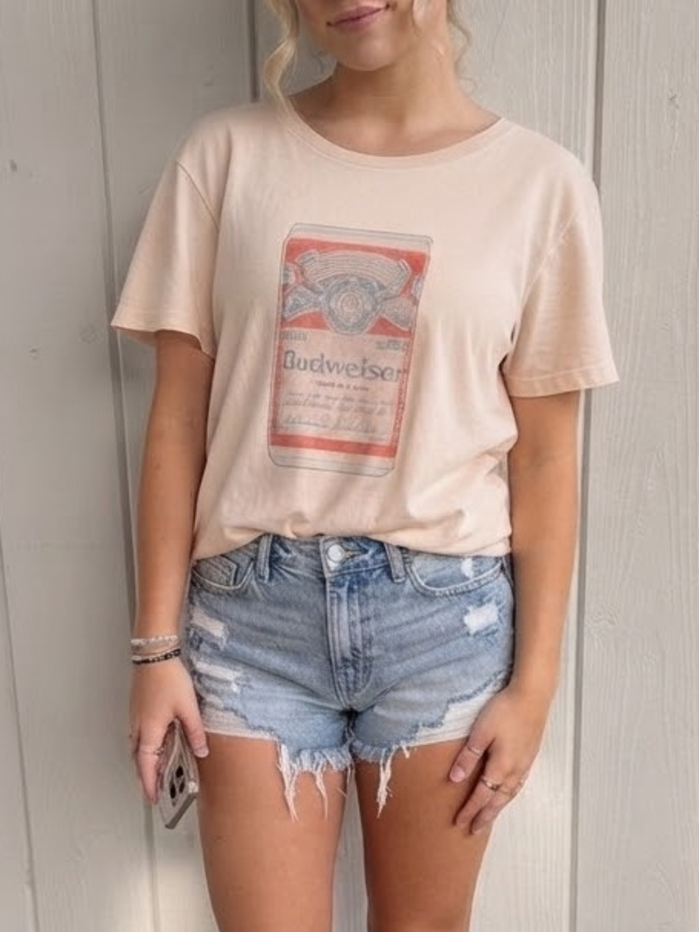 Lucky Brand Short Sleeve Tee with Can Graphic